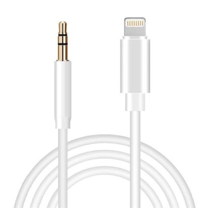  Зображення Перехідник Lightning to Jack 3.5 мм white 1.0m XoKo (AUX-001-WH) 