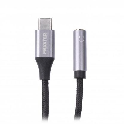  Зображення Адаптер-перехідник Maxxter (A-CM34), USB-C-3.5 мм, сірий 