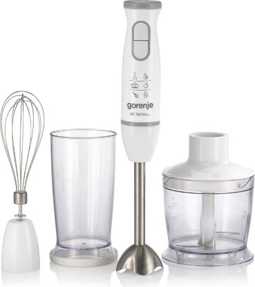  Зображення Блендер Gorenje заглибний, 560Вт, 4в1, чаша-500мл, подрібнювач, білий 