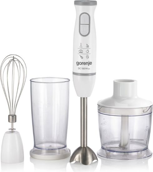  Зображення Блендер Gorenje заглибний, 560Вт, 4в1, чаша-500мл, подрібнювач, білий 