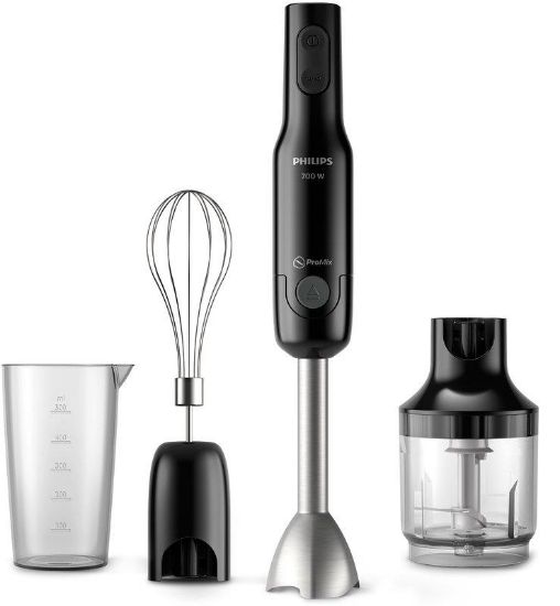  Зображення Блендер PHILIPS заглибний Daily Collection, 700Вт, 3в1, чаша-500мл, чопер, чорний 