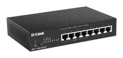  Зображення Комутатор D-Link DGS-1100-08PLV2 8xGE (4xGE PoE, 4xGE), 64Вт, Easysmart 