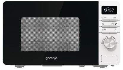  Зображення Мікрохвильова піч Gorenje, 20л, електр. керув., 800Вт, гриль, дисплей, білий 