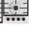  Зображення Варильна поверхня Gorenje газова на склі, 60см, чавун, білий 