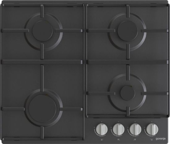 Зображення Варильна поверхня Gorenje газова, 60см, чорний 