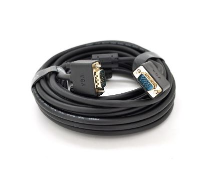  Зображення Кабель Veggieg (YT-VGA(M)/(M)3+6VG-10/19696) VGA-VGA, 10м, Black, конектор Gold, пакет 