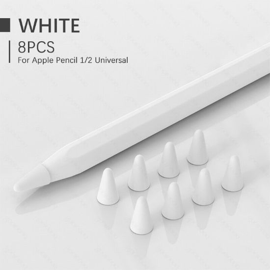  Зображення Чохол TPU Goojodoq для наконечника стілус Apple Pencil (1-2 покоління) (8шт) White (1005001835985075 