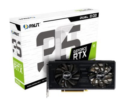  Зображення Відеокарта GF RTX 3050 8GB GDDR6 Dual Palit (NE63050019P1-190AD) 