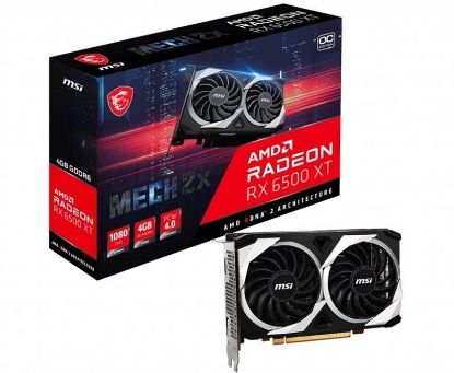  Зображення Відеокарта AMD Radeon RX 6500 XT 4GB GDDR6 Mech 2X 4G OC MSI (Radeon RX 6500 XT MECH 2X 4G OC) 