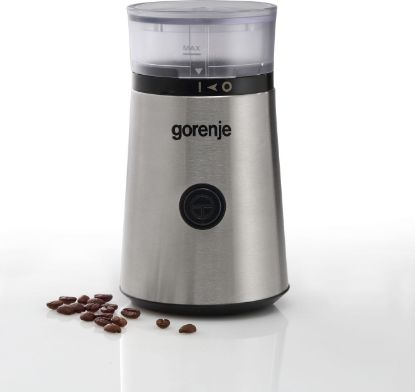  Зображення Кавомолка Gorenje  роторна, 150Вт, об'єм зерен-60г, метал, чорно-сріблястий 