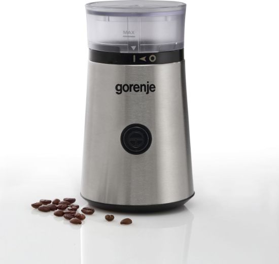  Зображення Кавомолка Gorenje  роторна, 150Вт, об'єм зерен-60г, метал, чорно-сріблястий 