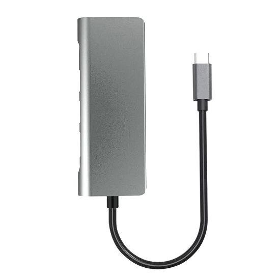  Зображення Концентратор ProLogix USB3.1 Type C to HDMI+2*USB3.0+PD+Lan+TF+SD (PR-WUC-105B) 