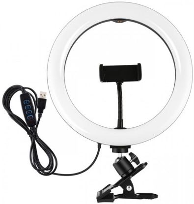  Зображення Набір блогера Puluz Ring USB LED lamp PKT3126B 10.2" + зажим (PKT3126B) 