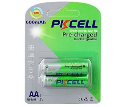  Зображення Акумулятор PKCELL Ni-MH AA/HR06 600 mAh BL 2шт (PC/AA600-2BA/09320) 