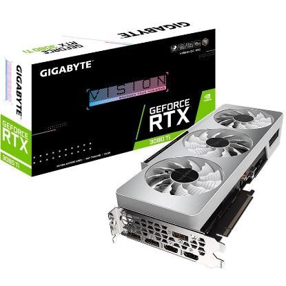  Зображення Відеокарта GF RTX 3080 10GB GDDR6X Vision OC Gigabyte (GV-N3080VISION OC-10GD 2.0) (LHR) 