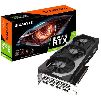  Зображення Відеокарта GeForce RTX 3070  8GB GDDR6   GigaByte Gaming OC 8G  (256Bit Core:1815MHz Memory:14000MHz rev.2.0 ) (LHR)) 