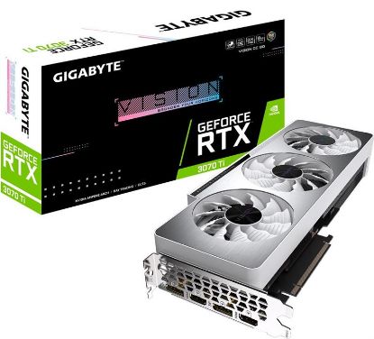  Зображення Відеокарта GF RTX 3070 Ti 8GB GDDR6X Vision OC Gigabyte (GV-N307TVISION OC-8GD) 