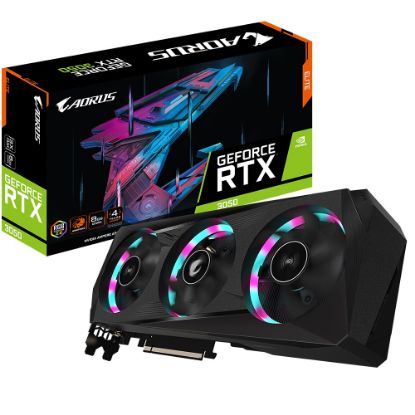  Зображення Відеокарта nVIDIA RTX 3050 8GB DDR6 128Bit Core: 1 860MHz Memory: 1400MHz GV-N3050AORUS E-8GD 
