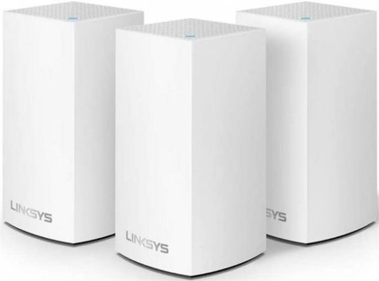  Зображення WiFi-система LINKSYS VELOP VLP0103 AC1200, MESH, 2xGE WAN/LAN, BT 4.1, біл. кол. (3шт.) 