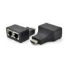  Зображення Адаптер Voltronic HDMI - 2хRJ-45 (M/F), Black (YT-SCPE HDMI/2P-30m720P/08516) 