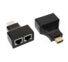  Зображення Адаптер Voltronic HDMI - 2хRJ-45 (M/F), Black (YT-SCPE HDMI/2P-30m720P/08516) 