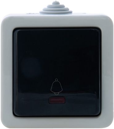  Зображення Кнопка дзвінка SVEN Storm SE-72014L-B з індикатором накладного типу сіра 