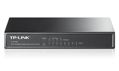  Зображення Комутатор TP-LINK TL-SF1008P 8xFE/PoE 65W некерований 
