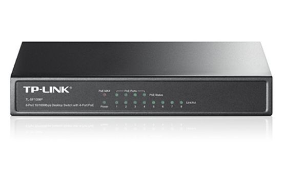  Зображення Комутатор TP-LINK TL-SF1008P 8xFE/PoE 65W некерований 