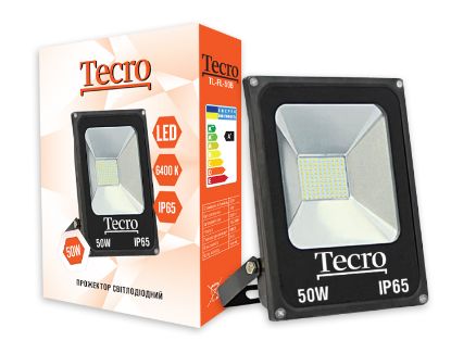  Зображення Світлодіодний прожектор Tecro TL-FL-50B 50W 6400K 