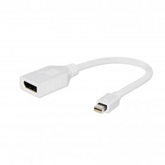  Зображення Адаптер Cablexpert A-mDPM-DPF-001-W Mini DisplayPort - DisplayPort білий) 