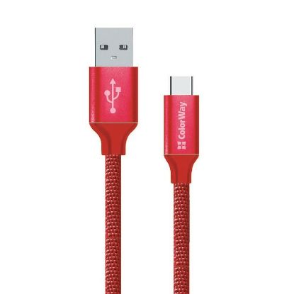  Зображення Кабель 1m USB 2.0 AM/Type-C Colorway (CW-CBUC003-RD) Red 