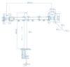  Зображення Кронштейн Walfix DM-400B (для 2-х моніторів) 