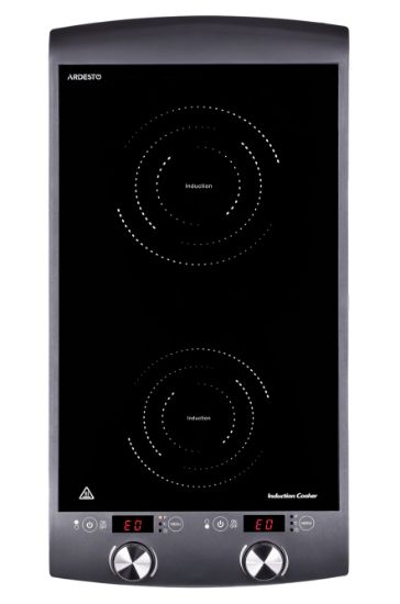  Зображення Індукційна електроплитка Ardesto ICS-B216- 2 конфорки вертикал. 1300+1600Вт/ таймер/ чорна 