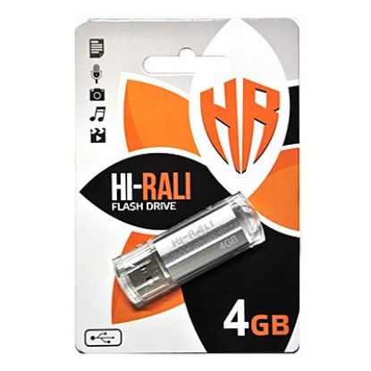  Зображення Флеш-накопичувач USB 4GB Hi-Rali Corsair Series Silver (HI-4GBCORSL) 