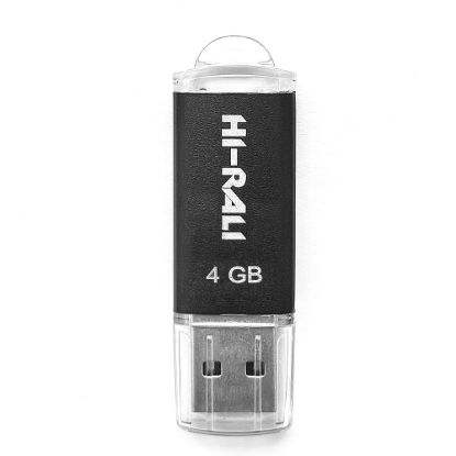  Зображення Флеш-накопичувач USB 4GB Hi-Rali Rocket Series Black (HI-4GBVCBK) 