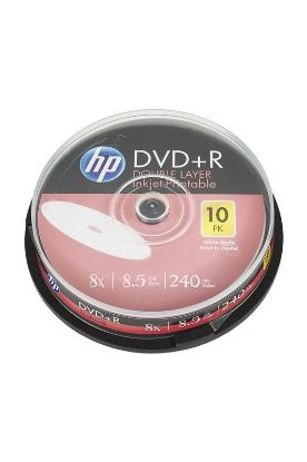  Зображення Диск DVD+R 8.5GB  8x  10pcs  HP DL IJ PRINT Cake ) 