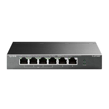  Зображення Комутатор TP-LINK TL-SF1006P 6x1FE/4xPoE+ 67W некерований 250м 