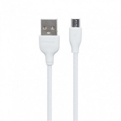  Зображення Кабель Proda Fast Charging PD-B15m USB-MicroUSB, 1м, White 