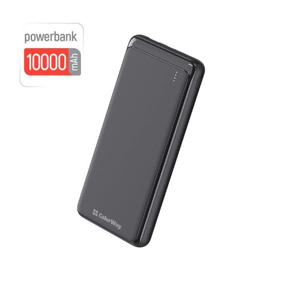  Зображення Внешний аккумулятор (Power Bank) Colorway 10000mAh Slim, Black 