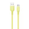  Зображення Кабель 1m USB 2.0 AM/Type-C Colorway (CW-CBUC043-Y) (soft silicone) 2.4A Yellow 