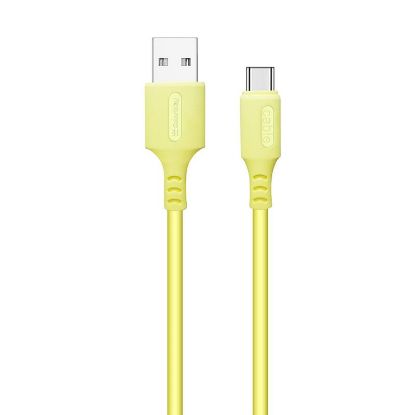  Зображення Кабель 1m USB 2.0 AM/Type-C Colorway (CW-CBUC043-Y) (soft silicone) 2.4A Yellow 
