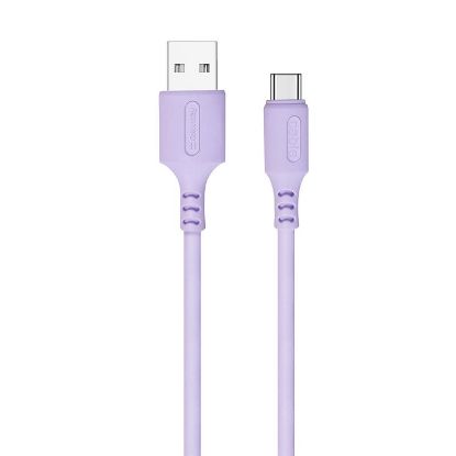  Зображення Кабель 1m USB 2.0 AM/Type-C Colorway (CW-CBUC044-PU) (soft silicone) 2.4A Purple 