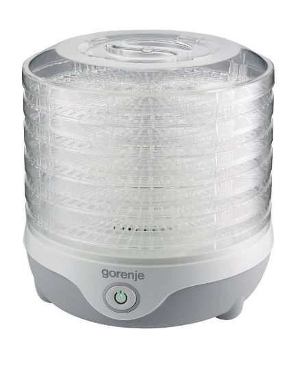  Зображення Сушарка для продуктів  Gorenje, 240Вт, поддонов -1.5x28см, диаметр-28см, макс-70°С, сітка для ягід в компл., пластик , білий 