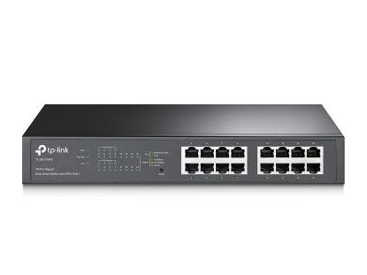  Зображення Комутатор TP-LINK TL-SG1016PE 16xGE/8xPoE+ 124.4 Вт EasySmart 13" 1U 