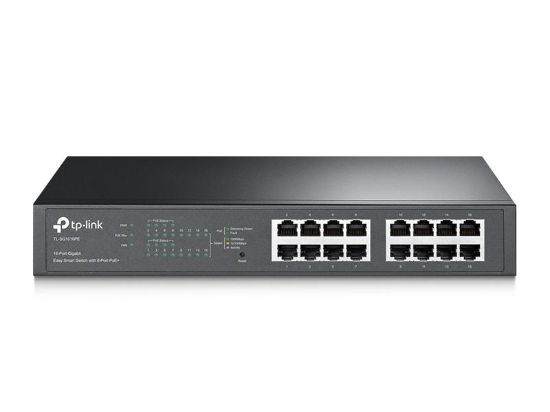  Зображення Комутатор TP-LINK TL-SG1016PE 16xGE/8xPoE+ 124.4 Вт EasySmart 13" 1U 