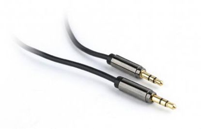  Зображення Аудіо-кабель 3,5mm/3,5mm (пальчик-пальчик) Cablexpert (CCAP-444-0.75M), 0.75m Black 