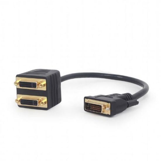  Зображення Адаптер Cablexpert A-DVI-2DVI-01 розгалужувач DVI сигналу A-DVI-2DVI-01, на 2 порти DVI ) 