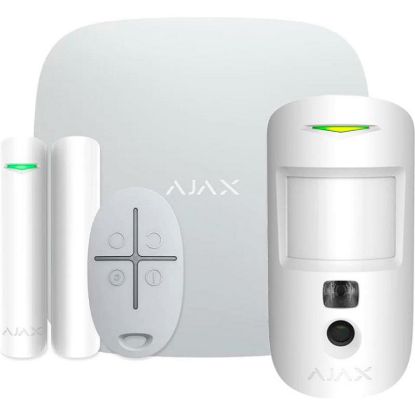  Зображення Комплект охранной сигнализации Ajax StarterKit Cam White (16583.42.WH1/20293.58.WH1/25468.58.WH1) 