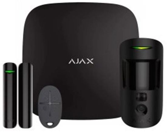  Зображення Комплект охоронної сигналізації Ajax StarterKit Cam Black (25466.58.BL1/20291.58.BL1) 