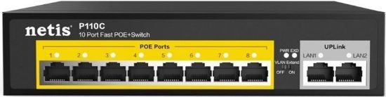  Зображення Комутатор Netis P110C 8xFE PoE, 2xFE, некерований 